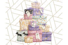 Pastel Halloween Town PNG Clipart, Spooky Shops &amp; Homes Png Product Image 3