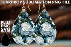 Blooms in Teardrop Earrings for Sublimation Crafting Product Image 1