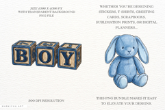 Blue Baby Boy Nursery Clipart Product Image 2