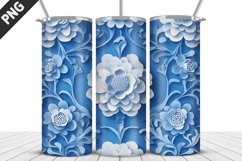 Flowers Tumbler Wrap | Sublimation Design | Tumble PNG Product Image 1