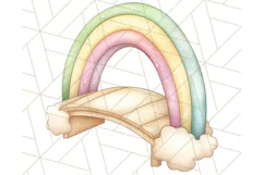 Fairy Tale Unicorn PNG Pastel Magic Clipart, Fantasy Rainbow Product Image 3
