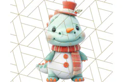 Dinosaur Costume Clipart, Cute Dinos in Halloween Outfits Product Image 3