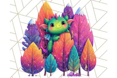 Cute Fantasy Dragon Clipart PNG, Bold Baby Dragon Clip Art Product Image 3