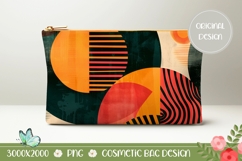 Retro Circles Cosmetic Bag, Retro Cosmetic Bag Design Product Image 1