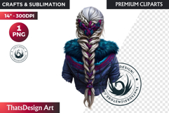 Cosy Winter Girl Clipart, Fashion Girl PNG, christmas Product Image 1