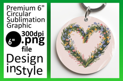 Lovely Round Design Car Coaster , Flowers Heart Product Image 1