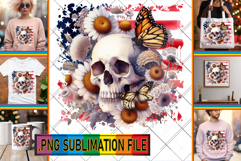 Cozy TOTE BAG Gift Ideas, Skull USA Product Image 1