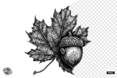 Black and White Halloween Autumn Clipart Product Image 1