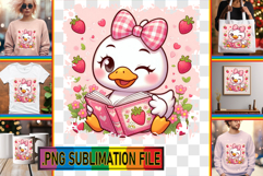 Fun TOTE BAG Ideas PNG, Cute Goose Product Image 1