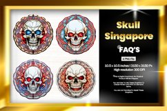 Skull Singapore Flag Wind Spinner Sublimation - 04 Variation Product Image 1