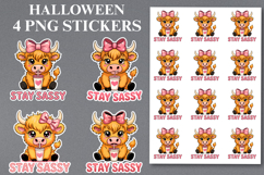 4 Halloween Stay Sassy Stickers Png | Printable Product Image 1