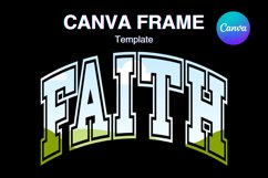 FAITH Canva Frame Easter Bible Christian Religious Varsity Product Image 1
