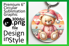 Bright Circle Design Coaster Artwork , Teddy Bear Product Image 1