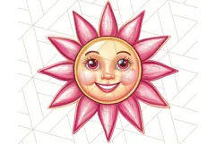 Pink Summer Clipart, Cute Beach Icons, Aesthetic PNG Product Image 3