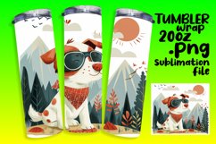 Mountain Wanderer Dog Tumbler Wrap - Sublimation Product Image 1