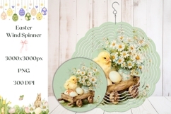 Easter Chick Wind Spinner, Easter Eggs Wind Spinner PNG Product Image 1