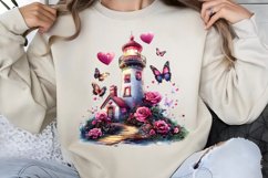 Valentines Day Fairy Houses Clipart PNG Product Image 1