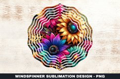 Sunflower Wind Spinner Sublimation Design Product Image 1