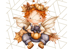 Halloween Fairy Clipart PNG, Spooky Cute Character Art Product Image 3