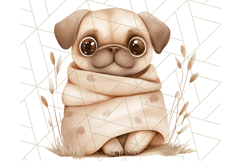 Pug Clipart PNG, Cute Dog Art, Funny Puppy Illustration Png Product Image 3