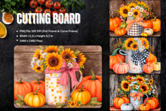 Pumpkin Cutting Board Kitchen Fall Autumn Chopping Board_43 Product Image 1
