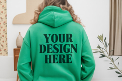 Irish Green Gildan 18500 Hoodie Mockup ,Cozy Unisex Sweatshi Product Image 1