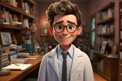 3D Character Child Boy Optometrist with relevant environment Product Image 1