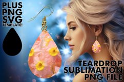 Sublimation Elegance: 3D Teardrop Beauty Product Image 1
