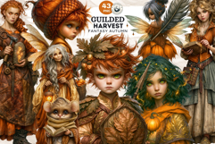 Guilded Harvest Clipart | Fantasy Autumn PNG Set Product Image 1