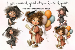 Whimsical Graduation Kids Clipart PNG Product Image 1