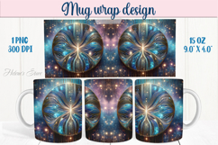 Abstract cosmic sky mug wrap 15 oz sublimation designs png Product Image 1
