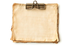 Old Paper Sheets on White Background Product Image 1
