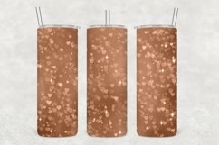Brown Hearts Sparkle Tumbler Sublimation Product Image 1