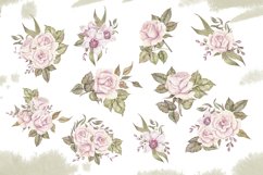 Vintage Floral bouquet | Watercolor boho wedding clipart Product Image 2