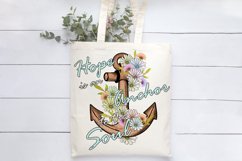 Hope Is An Anchor Sublimation Design | Anchor With Flowers Product Image 3