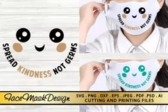 Mask SVG PNG EPS DXF Face Mask SVG Mask Design SVG Cut File Product Image 1