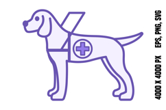 Colored Guide Dog Icon Product Image 1
