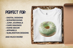 Matcha Donuts Clipart Bundle 4 PNG Product Image 2