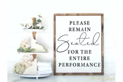 Please Remain Seated Svg, Bathroom sign svg, Funny Bathroom Product Image 1