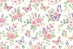 Watercolor seamless butterflies pattern Mother's Day Product Image 1