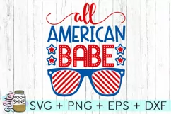 All American Babe SVG DXF PNG EPS Cutting Files Product Image 2