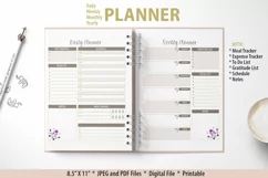 Floral Watercolor Daily Weekly Monthly and Yearly Planner Product Image 1