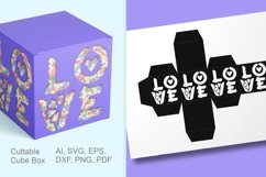 Set of 2 Love Cuttable Gift Boxes with Repeating Holes SVG Product Image 2