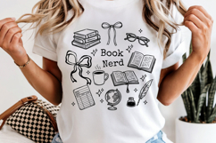 Book Nerd PNG Reader Book Lover Shirt Design Reading Product Image 5