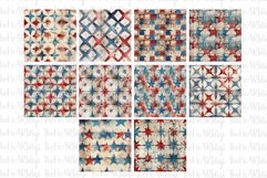 Grunge Abstract Red and Blue Stars Seamless Pattern Pack Product Image 2