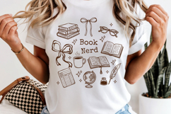 Book Nerd PNG Reader Book Lover Shirt Design Reading Product Image 7