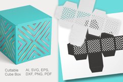 Square Ornaments 1 Cuttable Gift Box Repeating Holes SVG Product Image 3