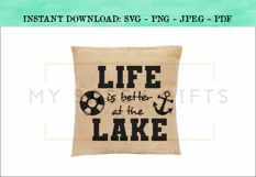 Life Is Better At The Lake With Anchor SVG Design Product Image 2