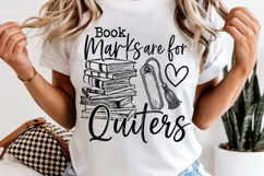 Bookmarks Are For Quitters PNG Funny Book Lover Reading Product Image 5