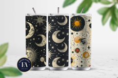 Celestial Moon Digital Papers| Vintage night Paper Product Image 2